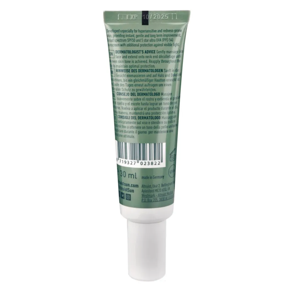 Altruist Zonnebrand Crème Anti-Roodheid en Pigment SPF 50 30 ml