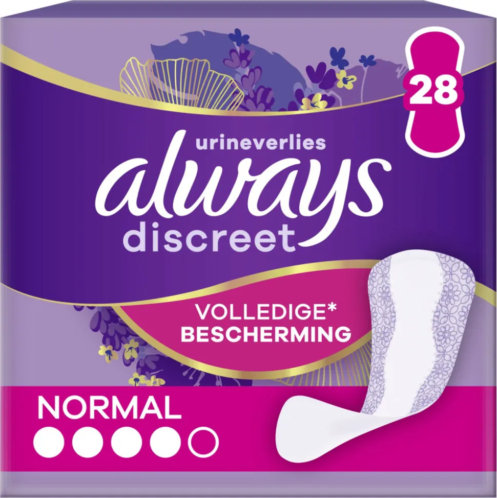 Always Discreet Normal Inlegkruisjes Urineverlies 28 stuks
