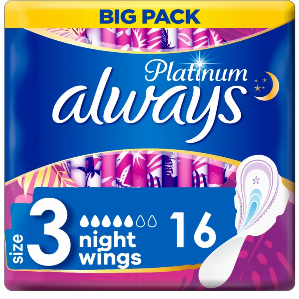 Always Maandverband Platinum Ultra Night 16 stuks