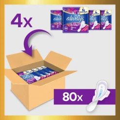 Always Maandverband Platinum Long 80 stuks