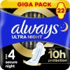 Always Maandverband Ultra Secure Night 22 stuks