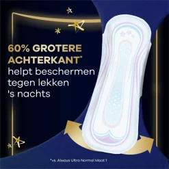 Always Maandverband Ultra Secure Night 22 stuks