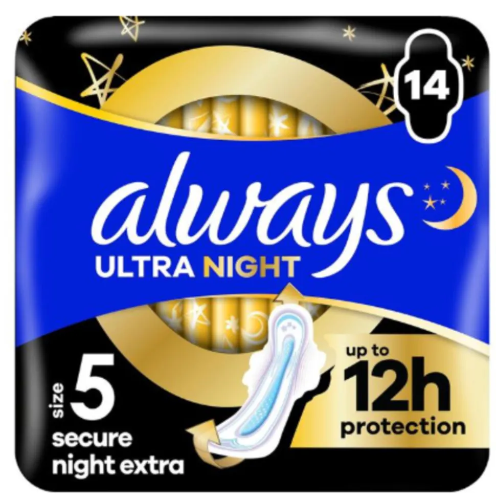 Always Maandverband Ultra Secure Night Extra 14 stuks
