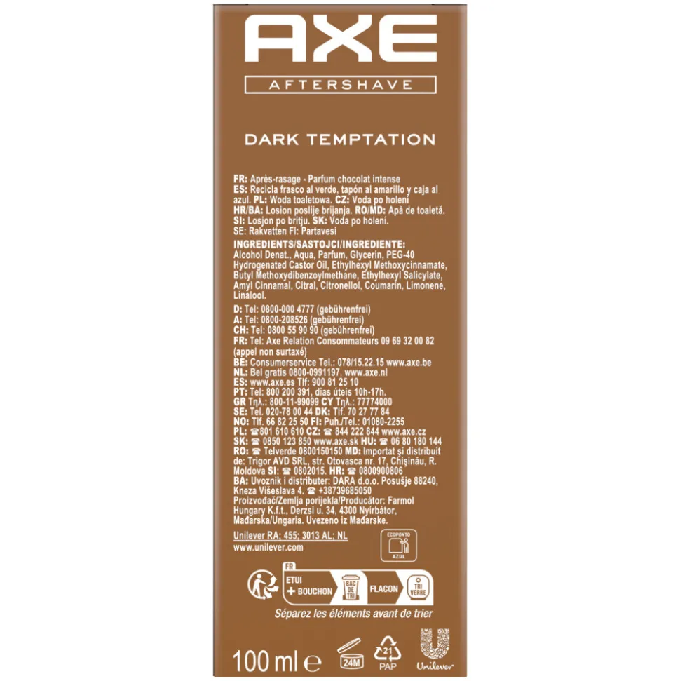 Axe Dark Temptation Aftershave 100 ml