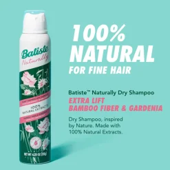 Batiste Naturally Droogshampoo Bamboo Fibre & Gardenia 200 ml