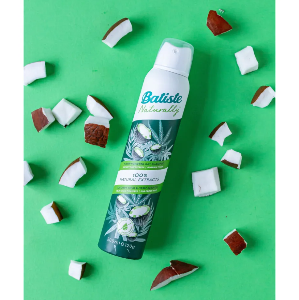 Batiste Naturally Droogshampoo Coconut Milk & Hemp Seed Oil 200 ml