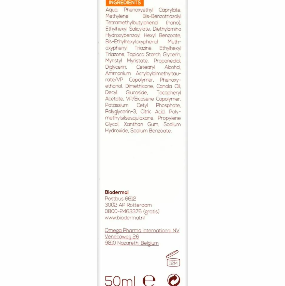 Biodermal Gevoelige Huid Zonnecrème Gezicht SPF 50+ 50 ml