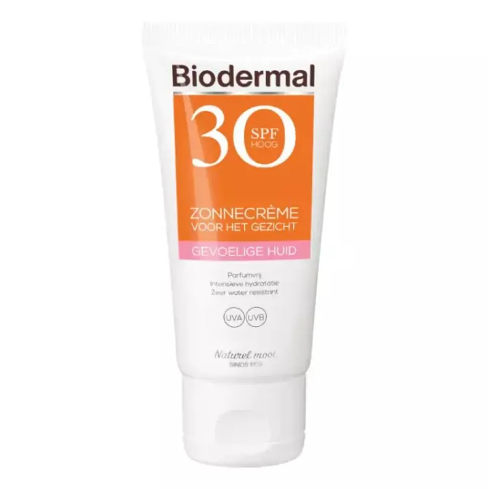 Biodermal Zonnecreme Gezicht Gevoelige Huid SPF 30 50 ml