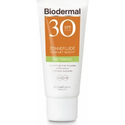 Biodermal Zonnefluïde Gezicht Matterend SPF 30 40 ml