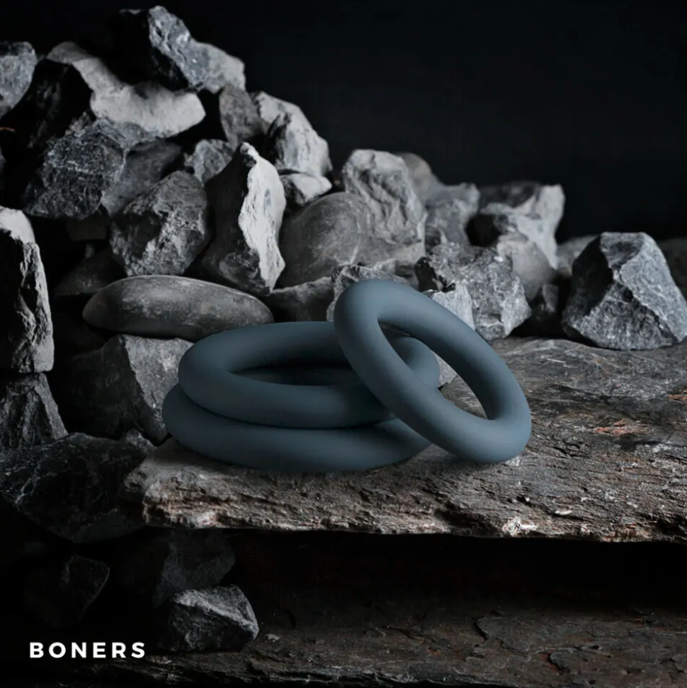 Boners Cockringen 3-delige set Grijs 3 stuks