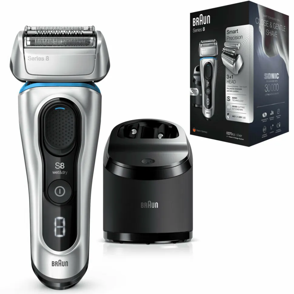 Braun Scheerapparaat Series 8 8370cc Zilver