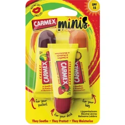 Carmex Lippenbalsem Mini's Assorted SPF15 Tube 3-Pack 3 stuks