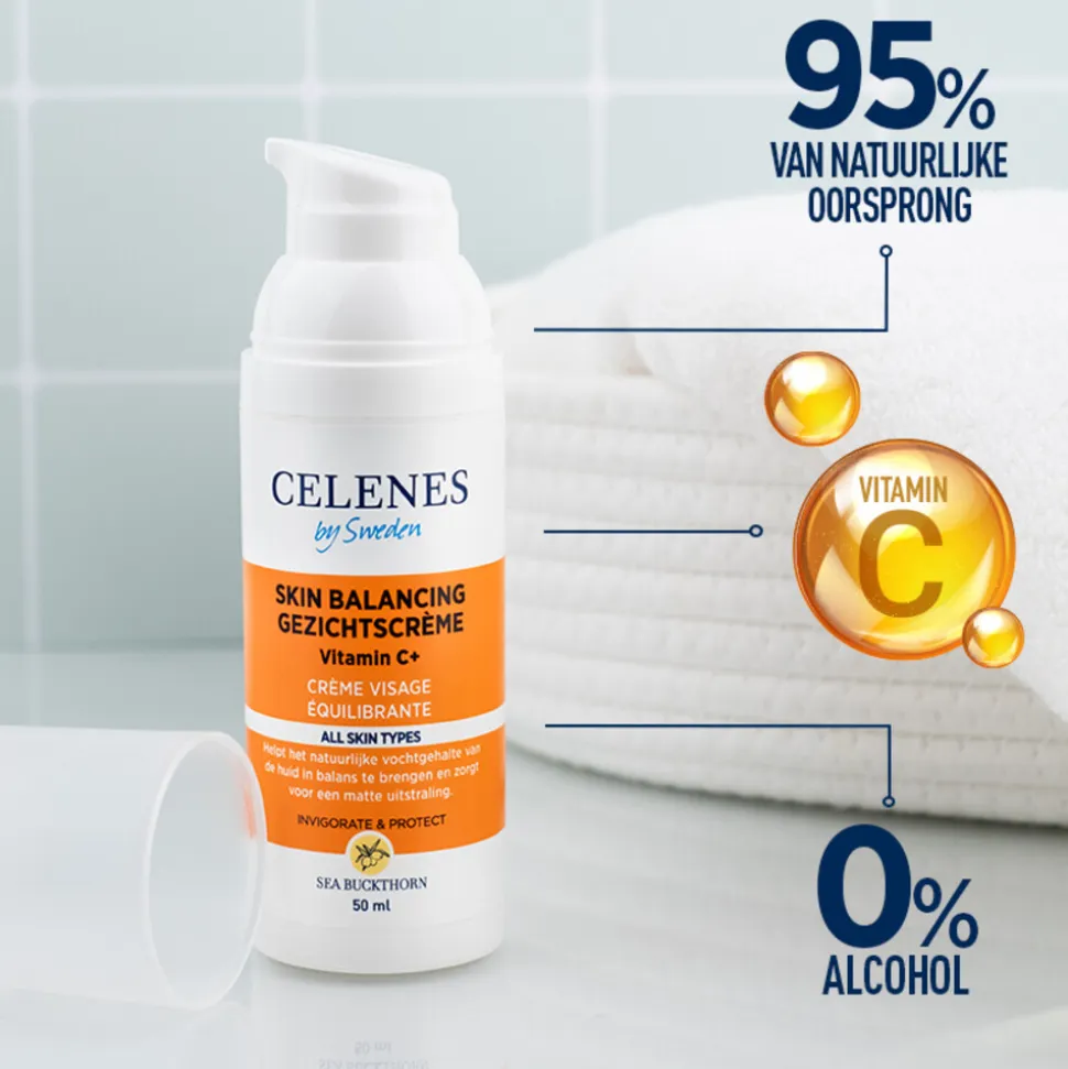 Celenes Duindoorn Balancerende Gezichtscrème Vettige / Combinatie Huid 50 ml