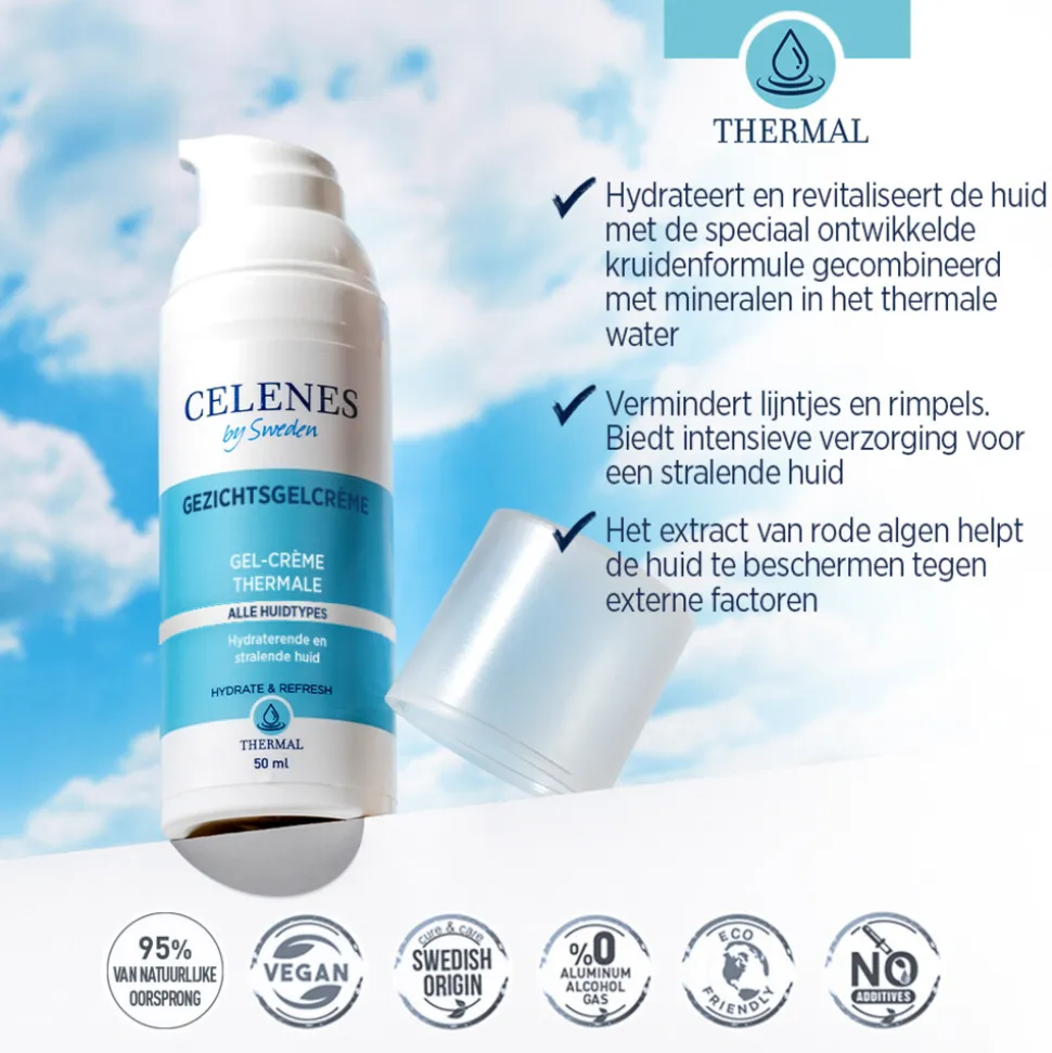 Celenes Thermal Gezichtsgelcrème Alle Huidtypes 50 ml