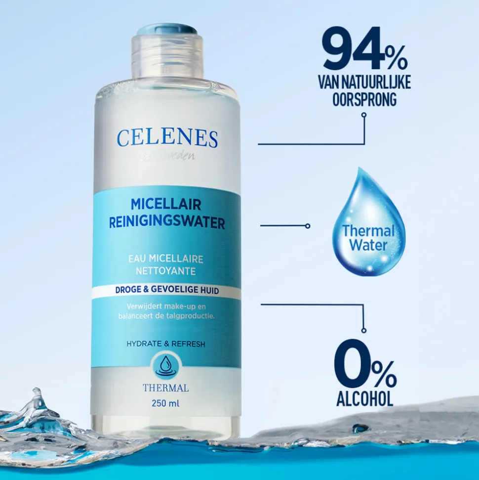 Celenes Thermal Micellair Reinigingswater Droge / Gevoelige Huid 250 ml