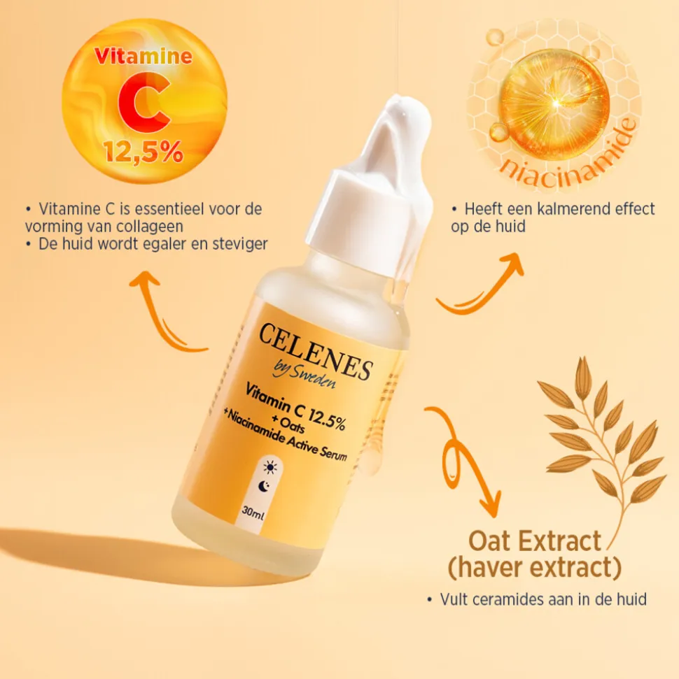 Celenes Vitamine C 12,5% + Haver + Niacinamide Serum 30 ml