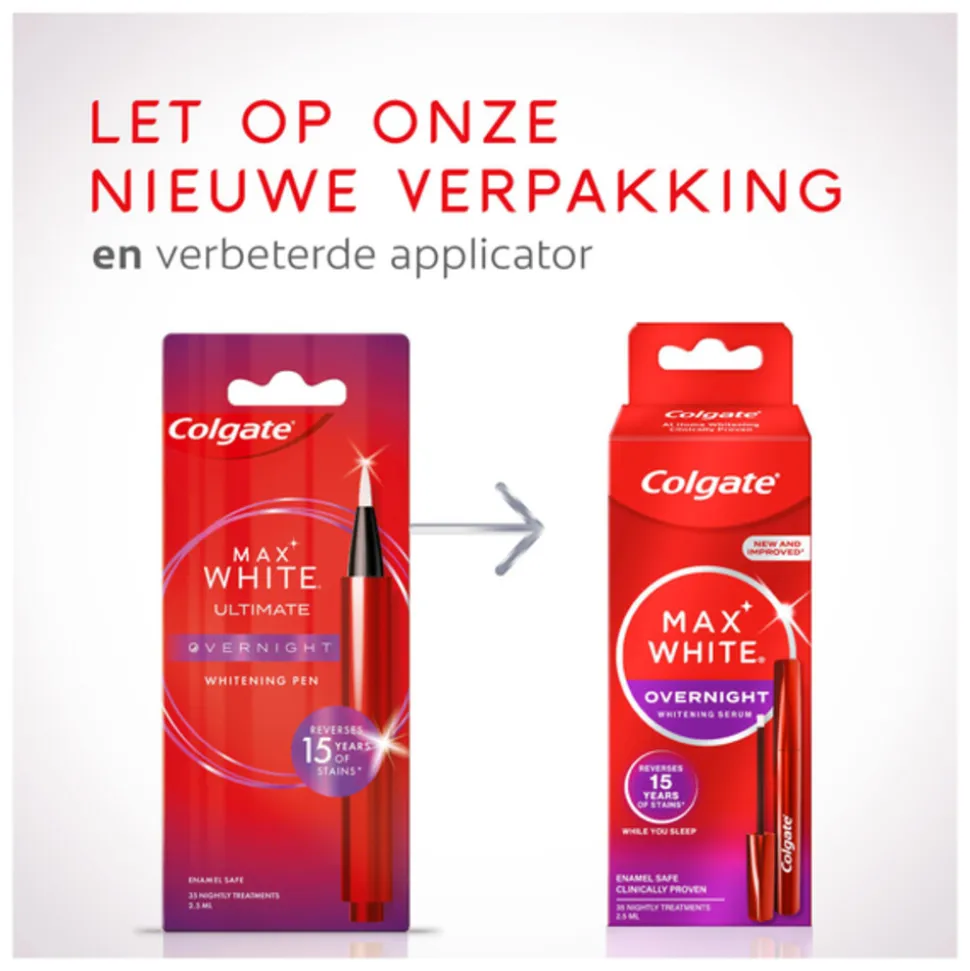 Colgate Max White Overnight Tanden Whitening Serum 2,5 ml