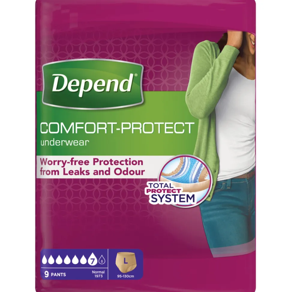 Depend Pants voor Vrouwen Normal L 9 stuks