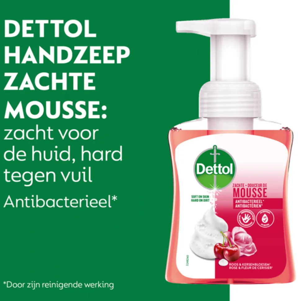 Dettol Foam Handzeep Rozen & Kers 250 ml