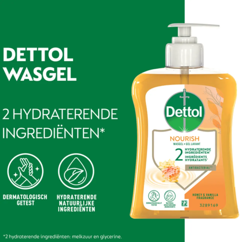 Dettol Handzeep Extra Care Honing & Galamboter 250 ml