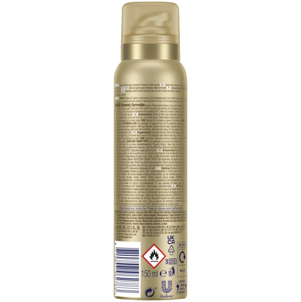 Dove Bodymousse DermaSpa Medium-Dark 150 ml