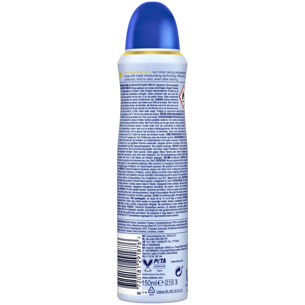 Dove Deodorant Spray Advanced Care Talco 150 ml