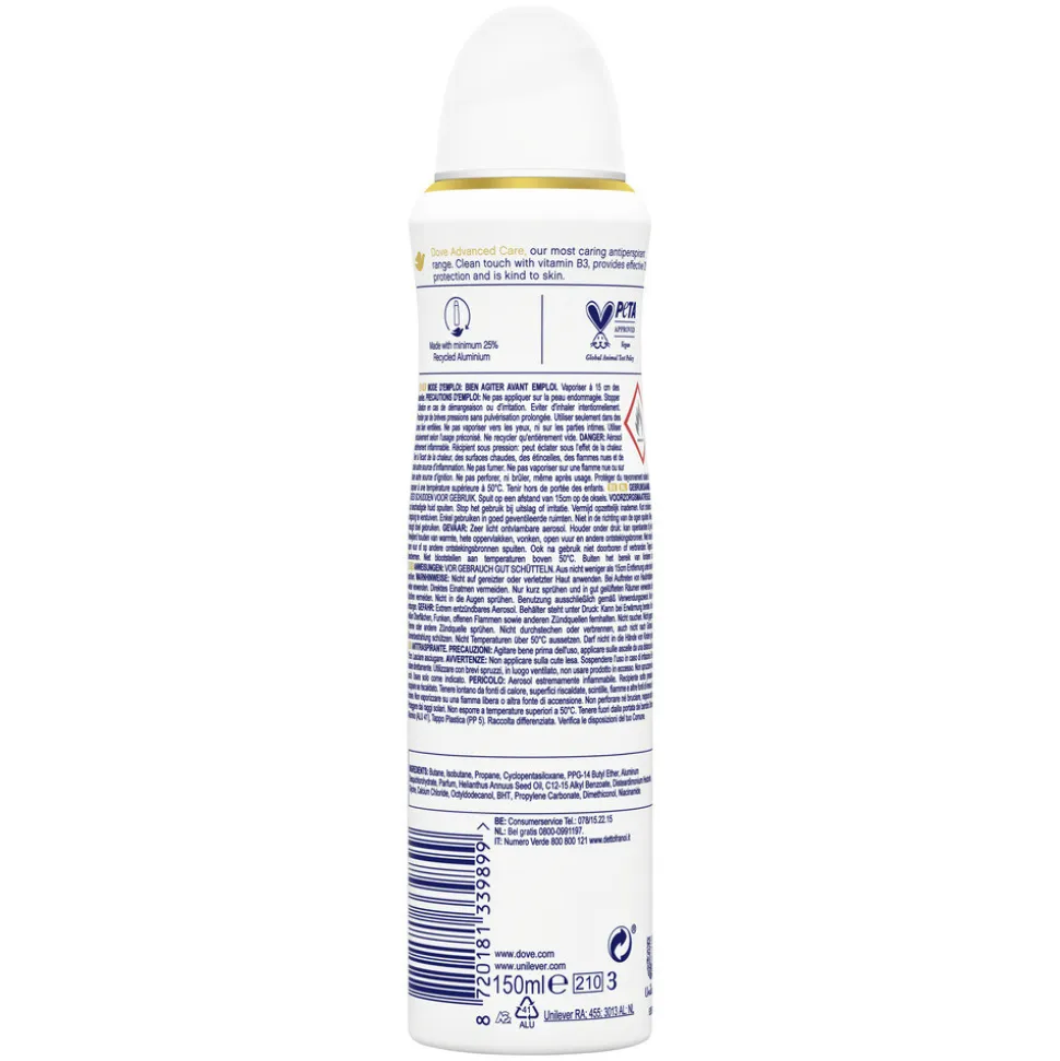Dove Deodorant Spray Advanced Care Clean Touch 150 ml