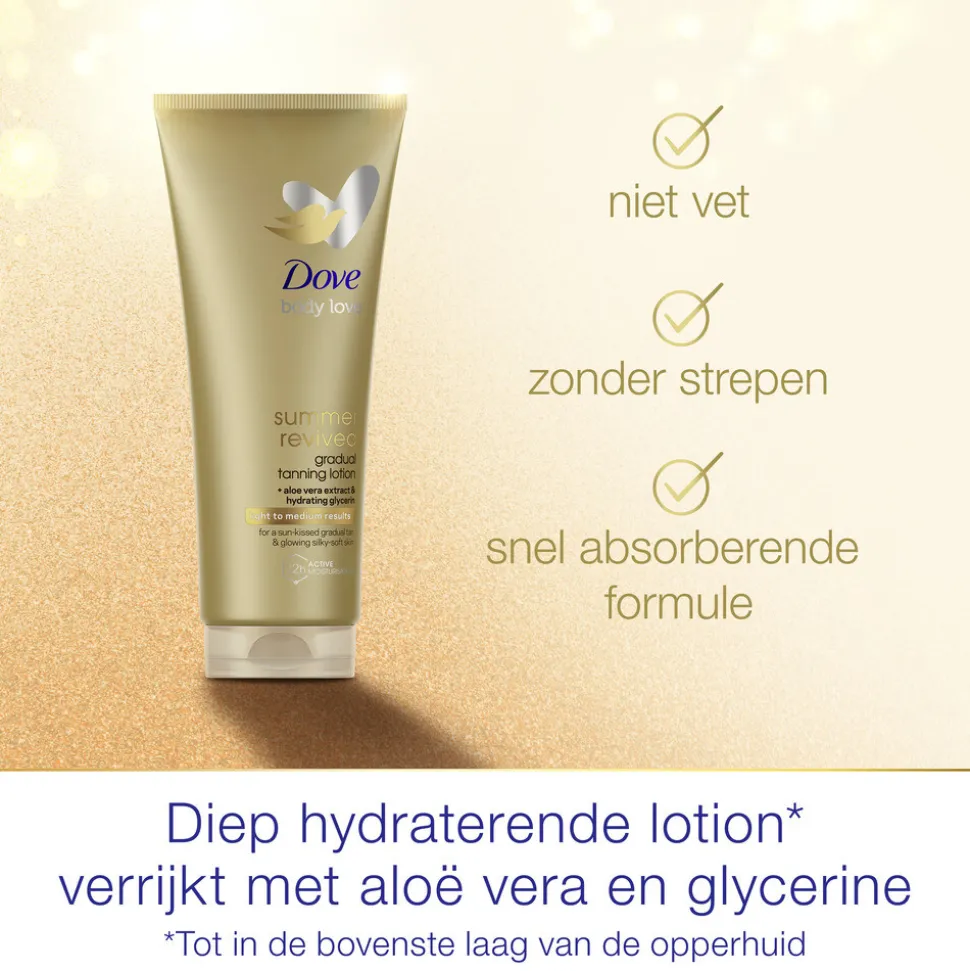 Dove Zelfbruinende Bodylotion Summer Revived Light-Medium 200 ml