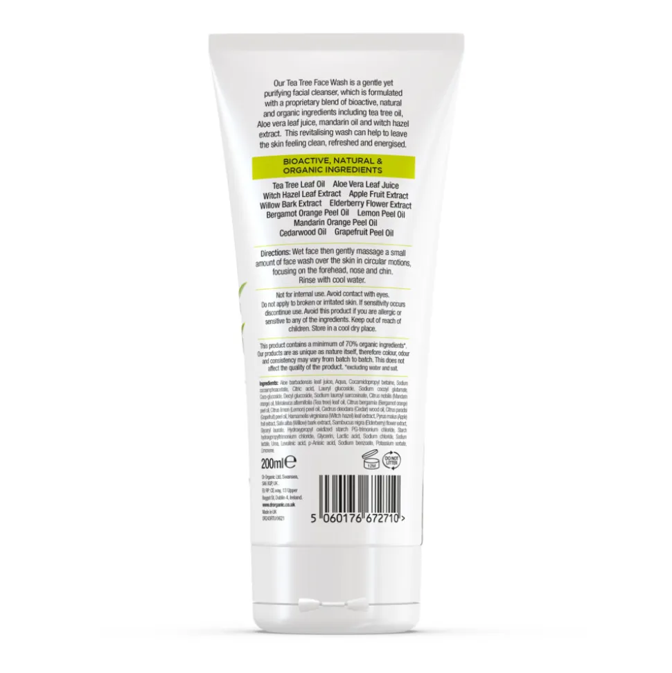 Dr. Organic Tea Tree Face Wash 200 ml