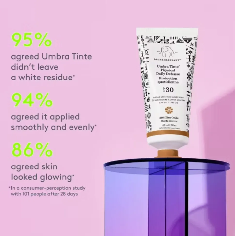 Drunk Elephant Umbra Tinte Physical Daily Defense SPF 30 Zonnebrandcreme 60ml