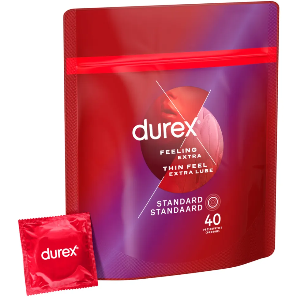 Durex Condooms Thin Feel met Extra Glijmiddel 40 stuks