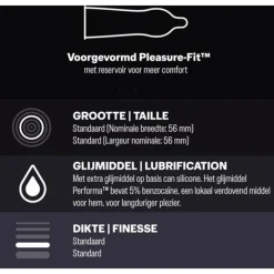 Durex - Nude Extra Lube Condooms 10 stuks, Pleasure Me Condooms 10 stuks & Performa Condooms 10 stuks - Pakket