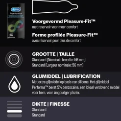 Durex - Orgasm Intense Condooms 10 stuks & Performa Condooms 10 stuks Pakket
