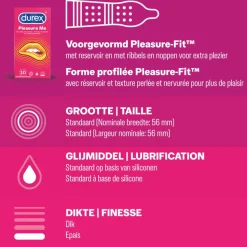 Durex - Pleasure Me Condooms 10 stuks, Orgasm Intense Condooms 10 stuks & Performa Condooms10 stuks - Pakket