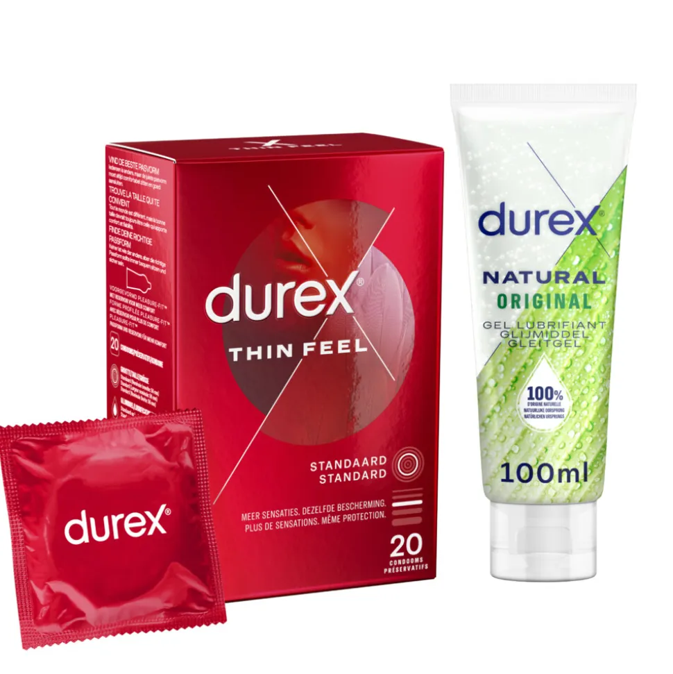 Durex Thin Feel Condooms en Natural Glijmiddel Pakket