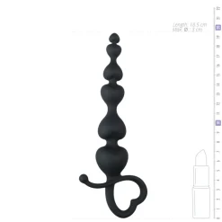Easytoys Anaal Kralen met Hartje Zwart
