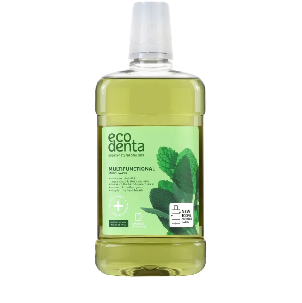 Ecodenta Mondwater Multifunctional Salie Aloë Vera & Muntolie 500 ml