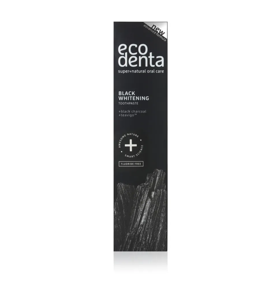 Ecodenta Tandpasta Extra Whitening Black Houtskool 100 ml