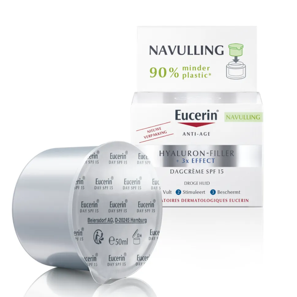 Eucerin Hyaluron-Filler + 3x Effect Dagcrème Droge Huid SPF 15 Navulling 50 ml