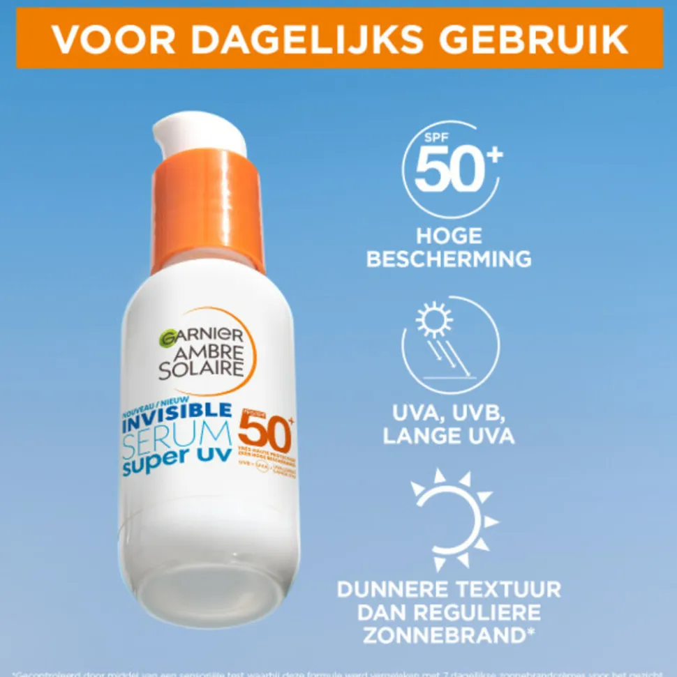 Garnier Ambre Solaire Face Super UV Invisible Serum SPF 50+ 30 ml