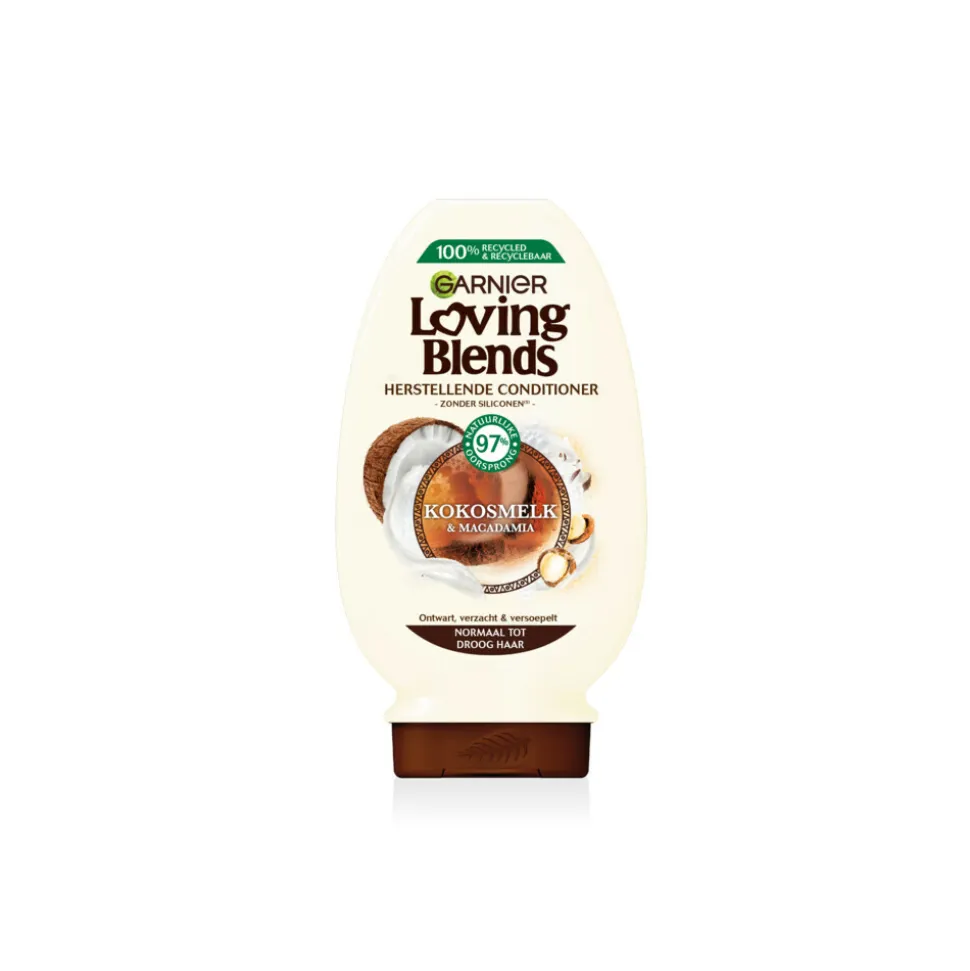 Garnier Loving Blends Kokosmelk en Macadamia Shampoo - 2x 300 ml & Conditioner 2x 250 ml - Pakket