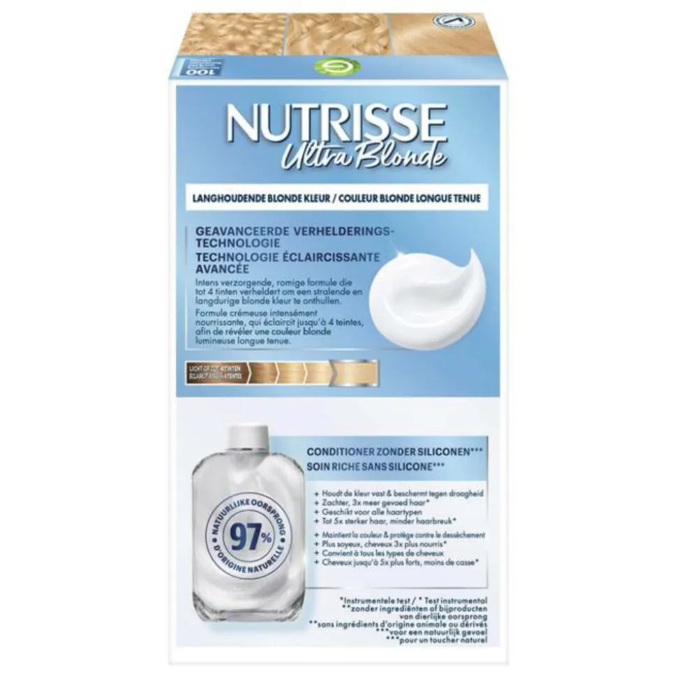 Garnier Nutrisse Ultra Blonde Permanente Haarkleuring 100 Zeer Zeer Licht Natuurlijk Blond