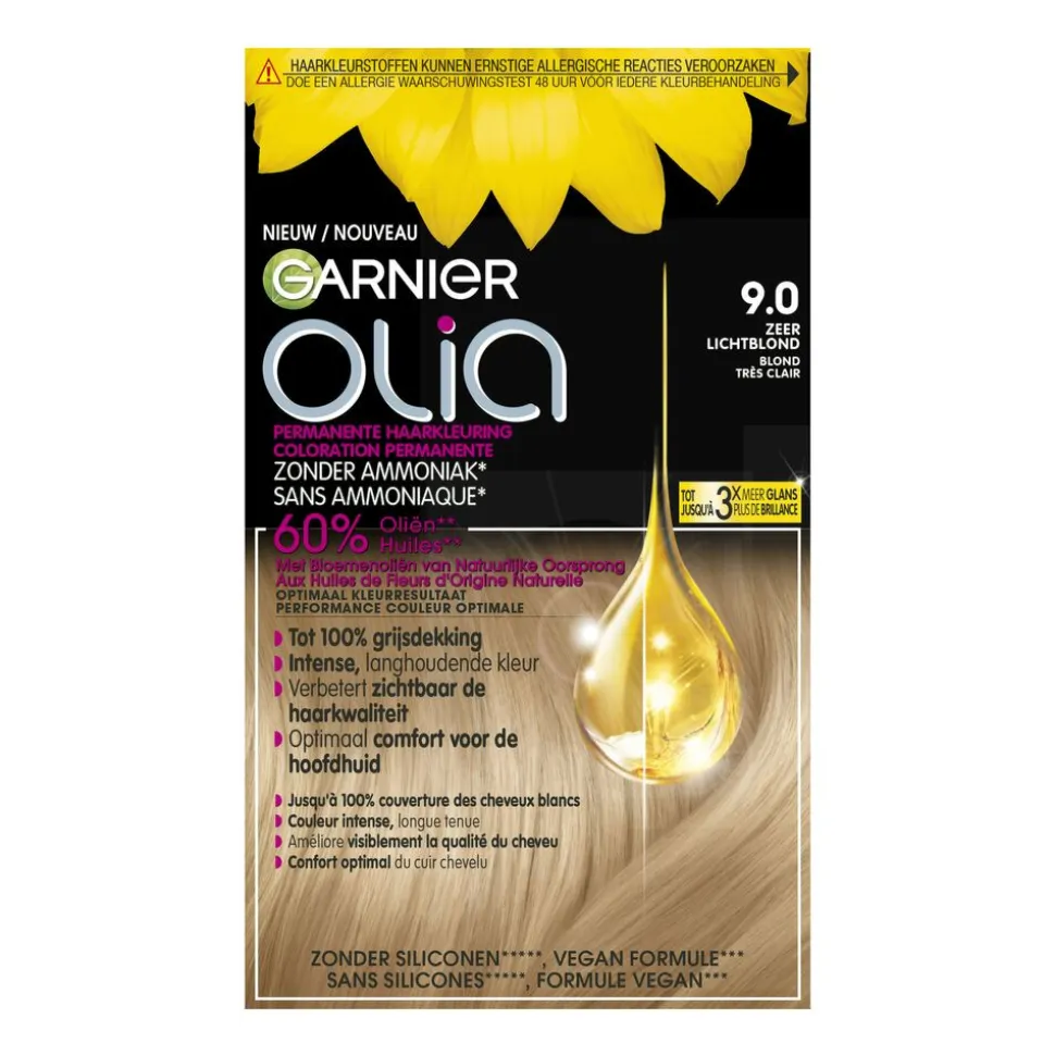 Garnier Olia Permanente Crèmekleuring 9.0 Zeer Lichtblond