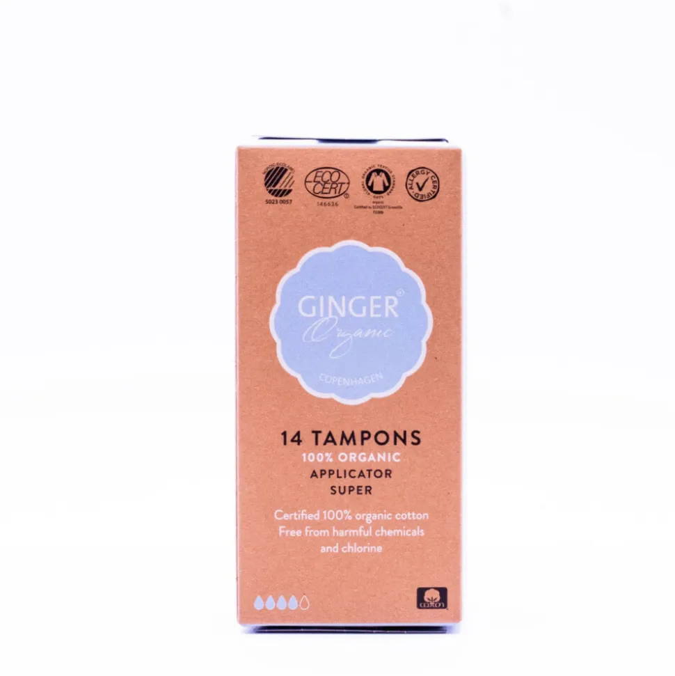 Ginger Organic Tampons Met Applicator Super 14 stuks