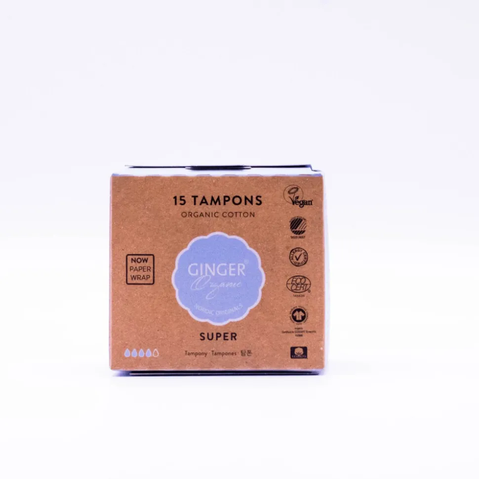 Ginger Organic Tampons Super 15 stuks