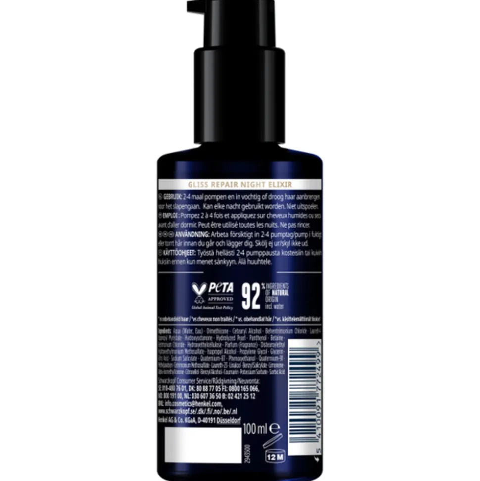 Gliss Night Elixer Overnight Repair 100 ml