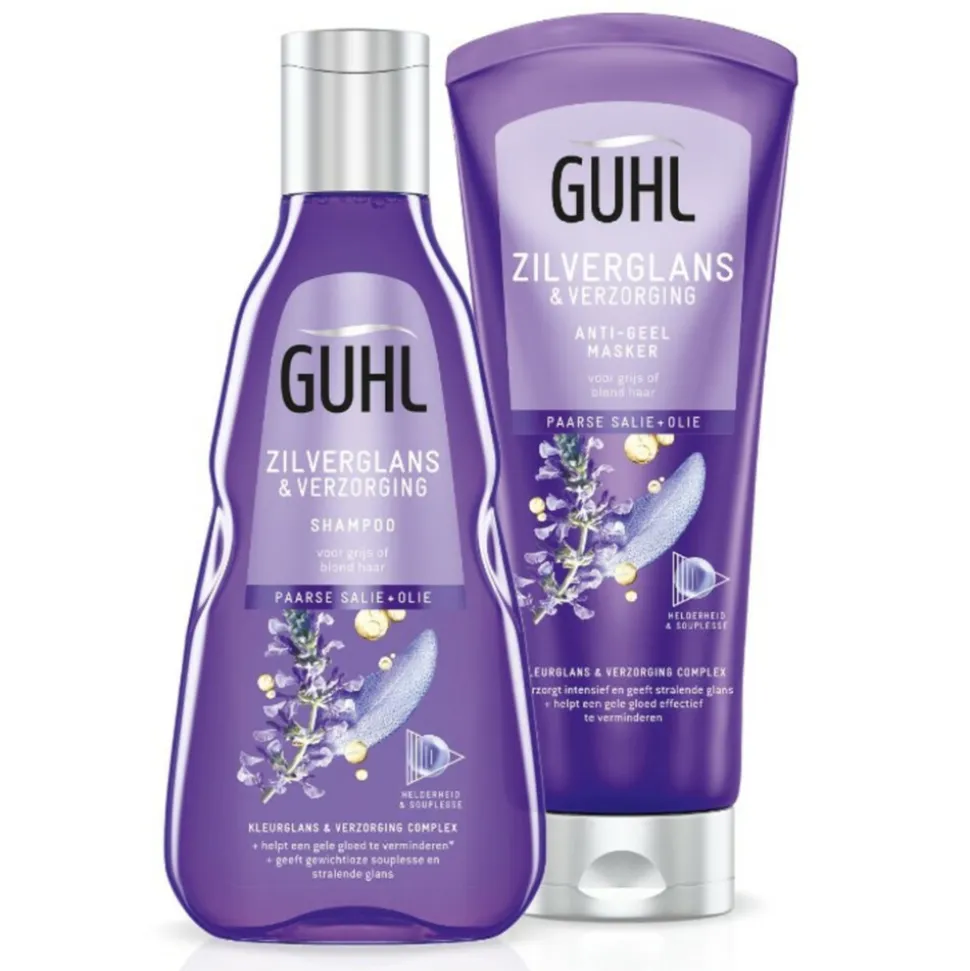 Guhl Zilverglans - Shampoo 1x 250 ml & Haarmasker 1x 200 ml - Pakket