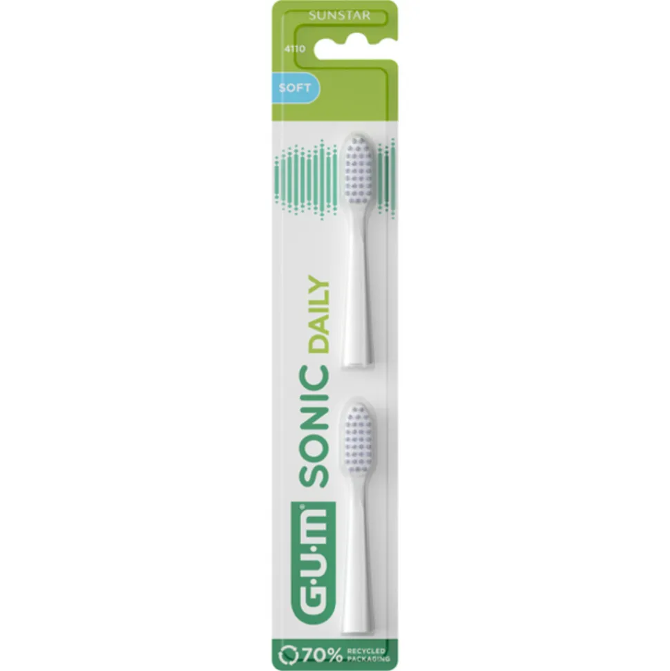 GUM Activital Opzetborstel Wit 2 stuks