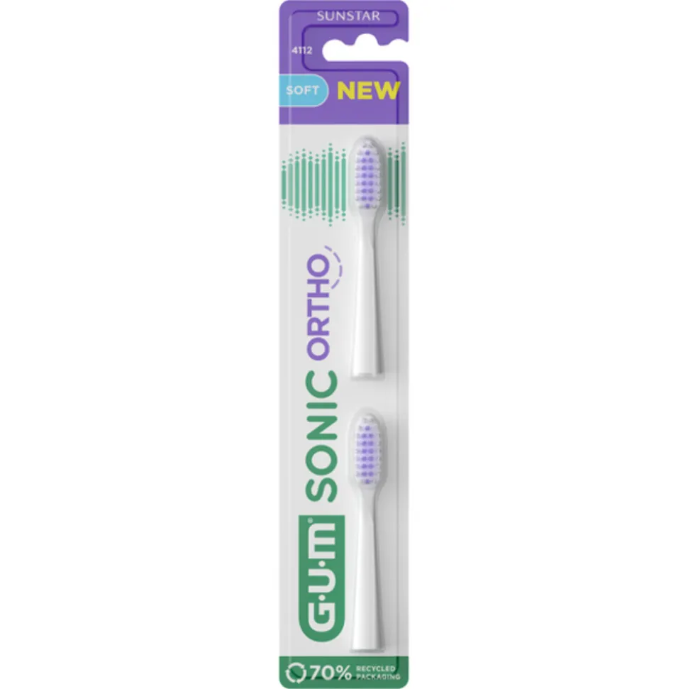 GUM Opzetborstels Sonic Ortho 2 stuks