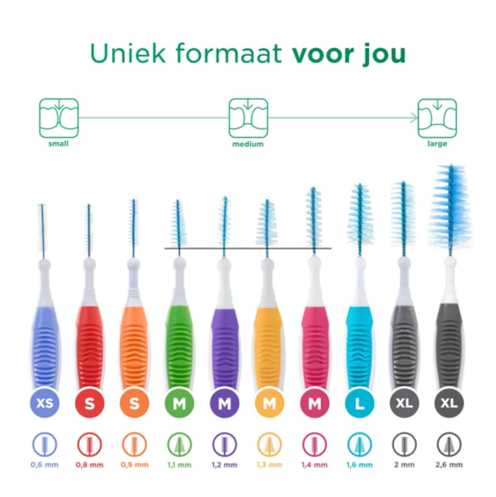 GUM Trav-Ler Ragers Geel 1.3mm 6 stuks